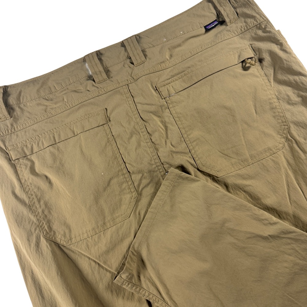 Patagonia Hiking Pants Mens 36 Tan Khaki Roll-Up Hem Outdoor Stretch Gorpcore
